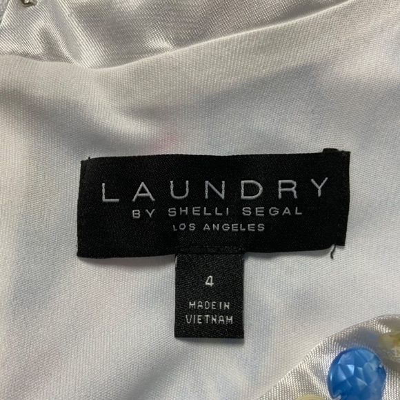 LAUNDRY By Shelli Segal Fully Lined Sheath Dress Embellished and Beaded US SZ 4 - Picture 5 of 11